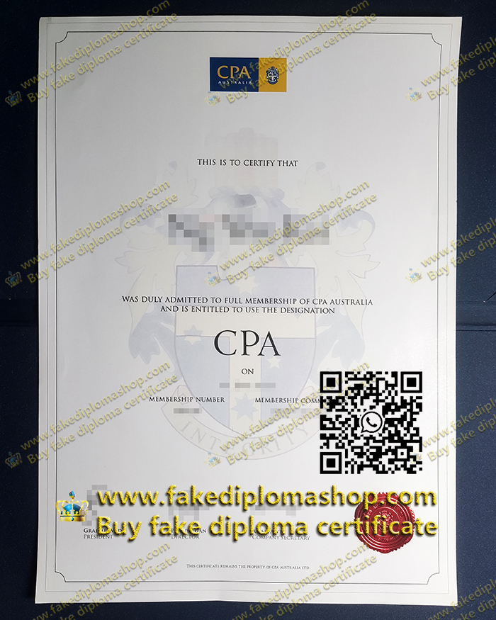 Australia CPA certificate
