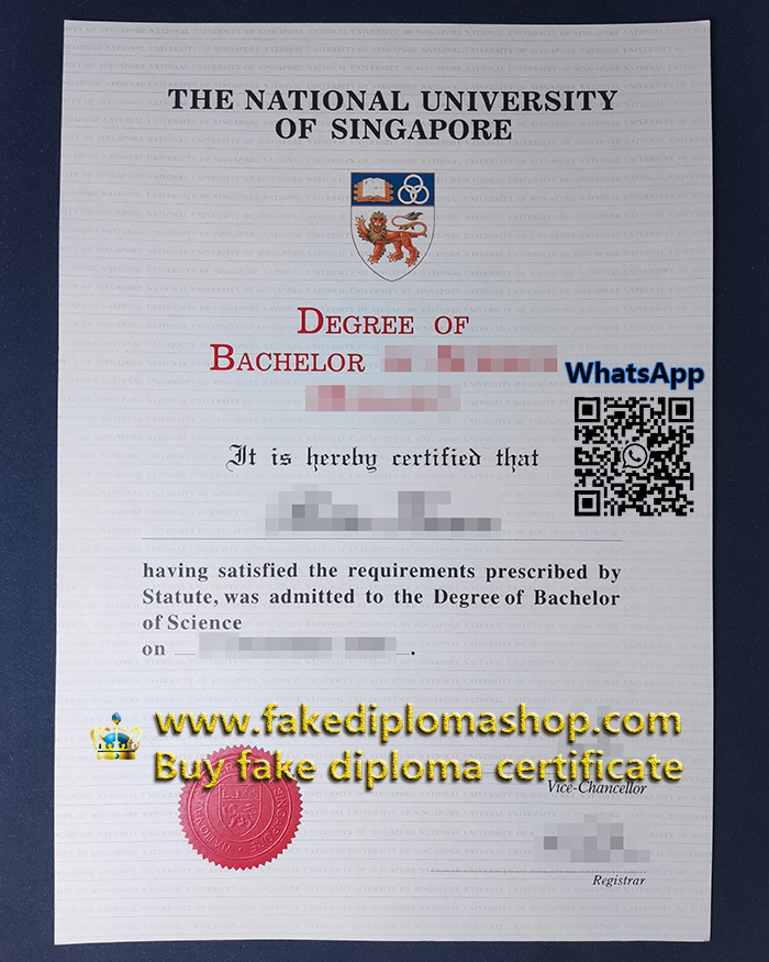 Old edition NUS diploma, National University of Singapore Bachelor degree