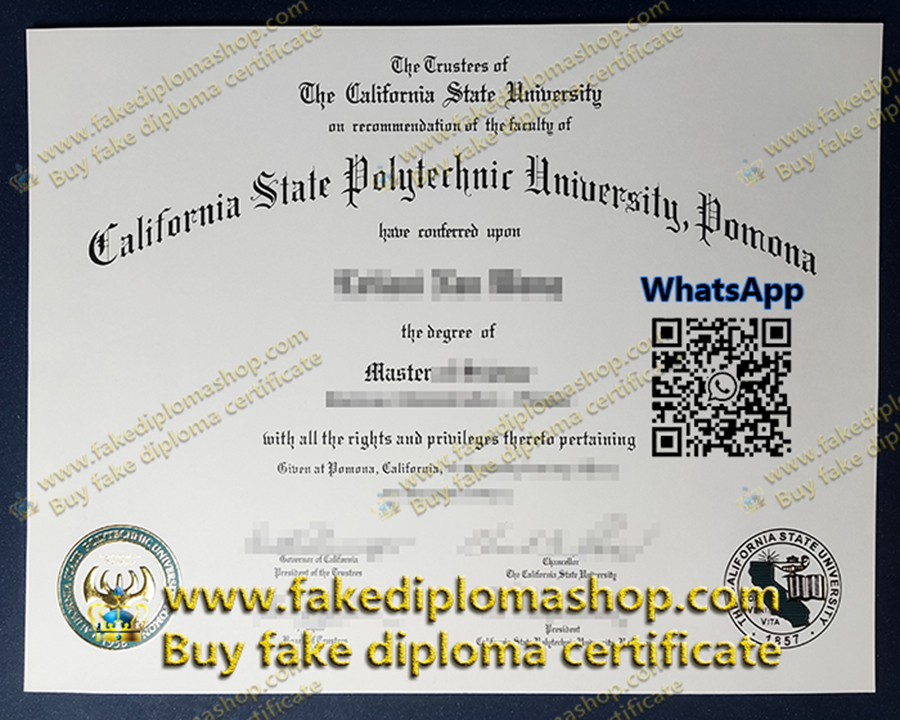 CPP diploma, Cal Poly Pomona diploma, California State Polytechnic University-Pomona diploma